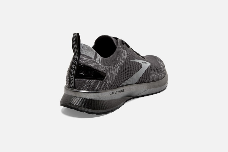 Brooks Levitate 4 Road Running Shoes Mens - Black/Grey - AZYHS-7468